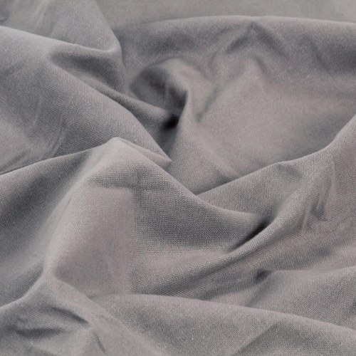 Gardiner med metalringe 2 stk. 140 x 245 cm bomuld grå