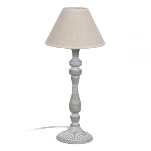 Bordlampe Beige Grå 60 W 220-240 V 23 x 23 x 49 cm