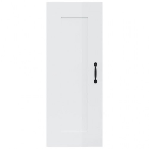 Vægskab 35x34x90 cm konstrueret træ hvid højglans