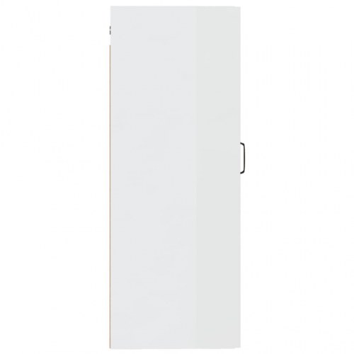 Vægskab 35x34x90 cm konstrueret træ hvid højglans