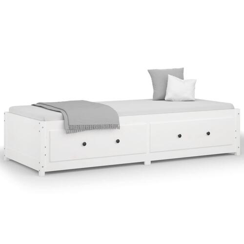Daybed 80x200 cm massivt fyrretræ hvid