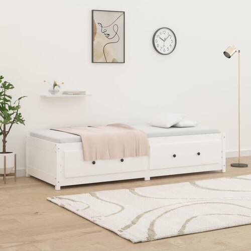 Daybed 80x200 cm massivt fyrretræ hvid