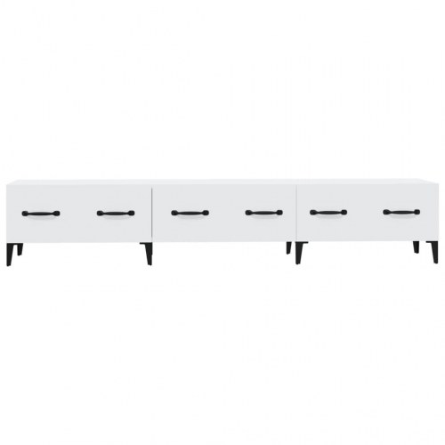 Tv-bord 150x34,5x30 cm konstrueret træ hvid