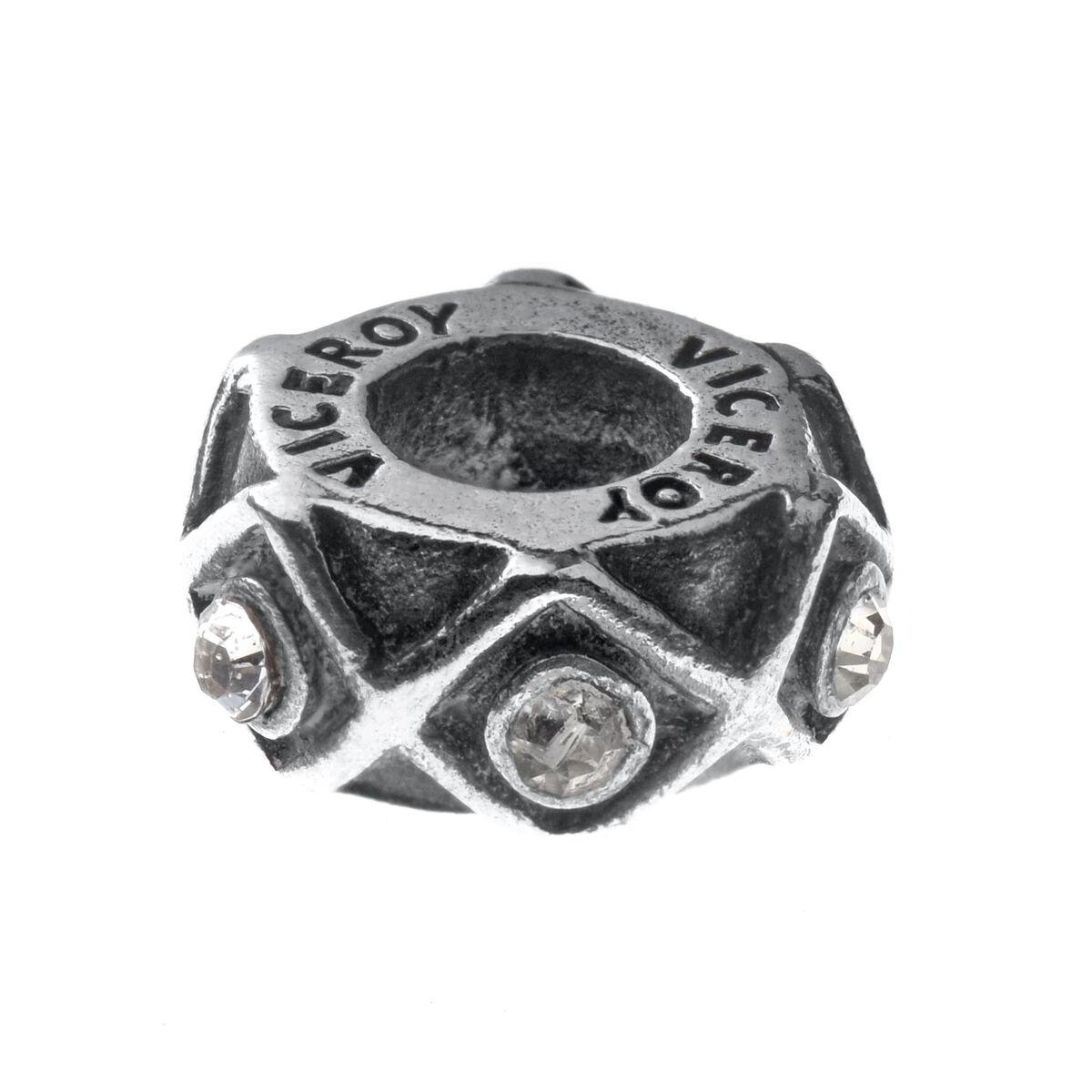 Charm-perle til armbånd, sølv, grå - VMG0021-10