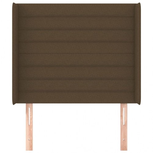 Sengegavl med kanter 93 x 16 x 118/128 cm - mørkebrun