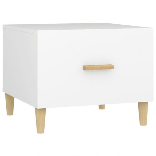 Sofabord 50x50x40 cm konstrueret træ hvid