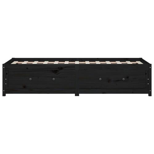 Daybed 90x200 cm massivt fyrretræ sort
