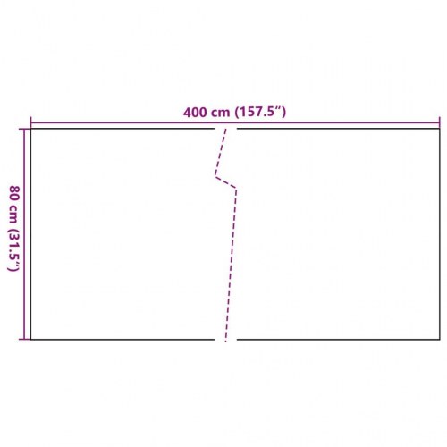 Altanafskærmning 400 × 80 cm i polyrattan - antracitgrå