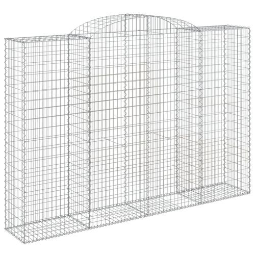 Buede gabionkurve 9 stk. 300x50x200/220 cm galvaniseret jern