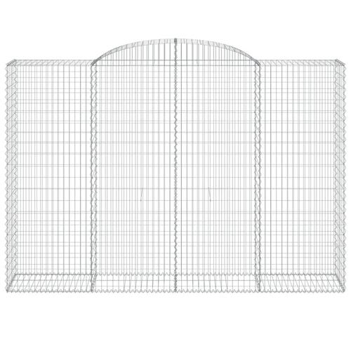 Buede gabionkurve 9 stk. 300x50x200/220 cm galvaniseret jern