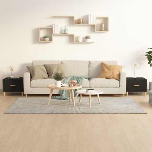 Sofaborde sæt af 2 - 50 × 50 × 40 cm - sort konstrueret træ