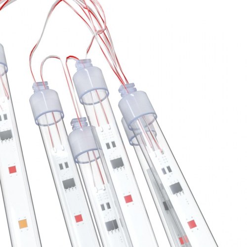 Lyskæde meteorregn 8 stk. 30 cm 192 LED'er farverigt lys