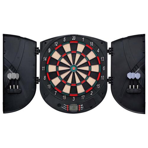 Elektronisk dartskive med dartpile polypropylen sort