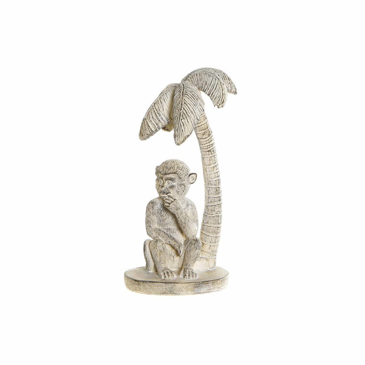 Dekorativ Figur 8424001749805 15 X 12 X 29 Cm Hvid Harpiks Abe Tropisk Afklædt