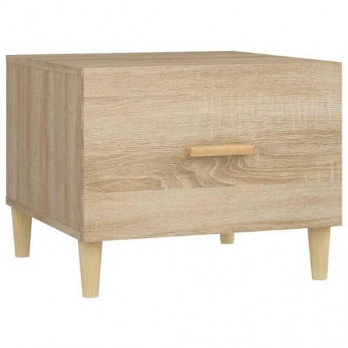 Sofaborde 2 stk. 50x50x40 cm konstrueret træ sonoma-eg