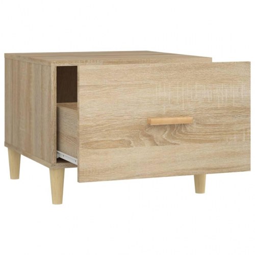 Sofaborde 2 stk. 50x50x40 cm konstrueret træ sonoma-eg