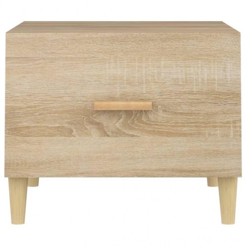 Sofaborde 2 stk. 50x50x40 cm konstrueret træ sonoma-eg
