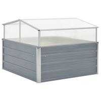 Drivhus 100x100x85 cm galvaniseret stål grå