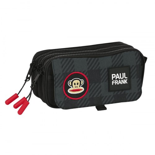 Penalhus tredobbelt Paul Frank Campers - sort (21,5 × 10 × 8 cm)