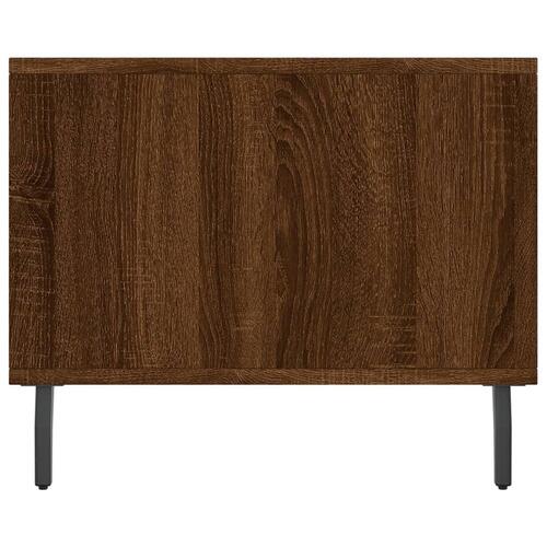 Sofabord 90x50x40 cm konstrueret træ brun egetræsfarve