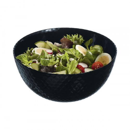 Luminarc Pampille Noir salatskål - sort glas, 24 cm