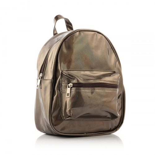Rygsæk i metallic look - holografisk mini-rygsæk