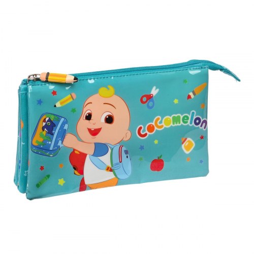 Penalhus CoComelon tredobbelt - lyseblå 22 × 12 × 3 cm