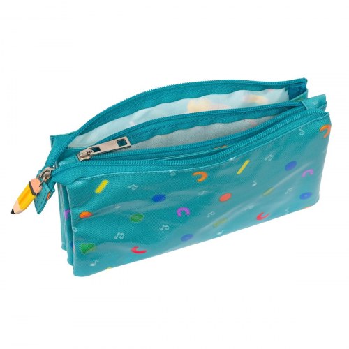 Penalhus CoComelon tredobbelt - lyseblå 22 × 12 × 3 cm
