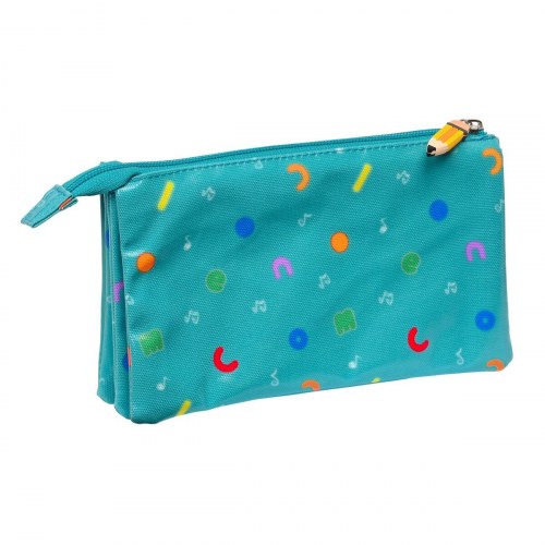 Penalhus CoComelon tredobbelt - lyseblå 22 × 12 × 3 cm
