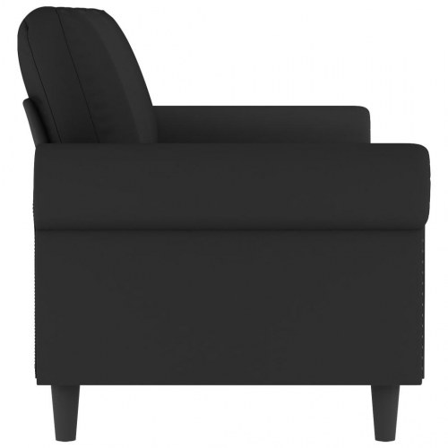 3-personers sofa i velour - sort, sædebredde 180 cm