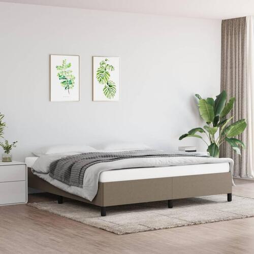 Sengeramme uden madras 160x200 cm stof gråbrun