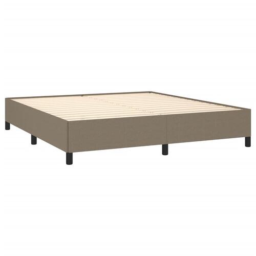 Sengeramme uden madras 160x200 cm stof gråbrun