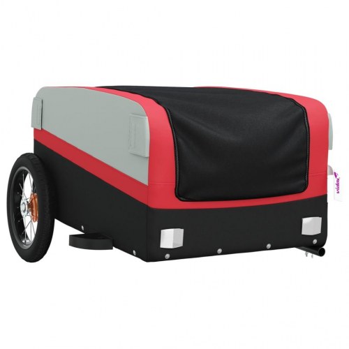 Cykelanhænger 30 kg - jern, sort/rød
