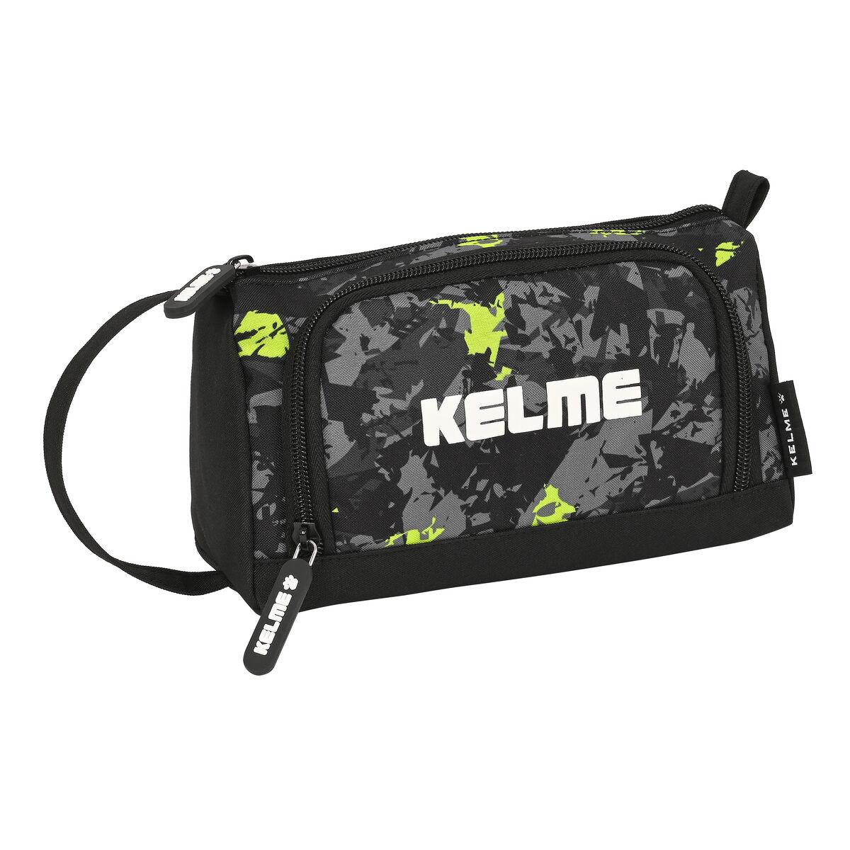 Penalhus Kelme Jungle - sort/grå/lime 20 × 11 × 8,5 cm