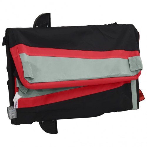 Cykelanhænger 30 kg - jern, sort/rød
