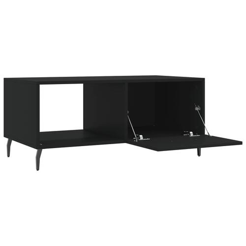 Sofabord 90x50x40 cm konstrueret træ sort