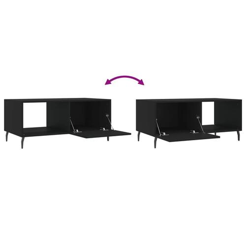 Sofabord 90x50x40 cm konstrueret træ sort
