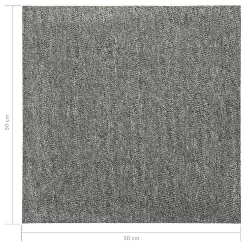 Tæppefliser 20 stk. 5 m² 50x50 cm grå