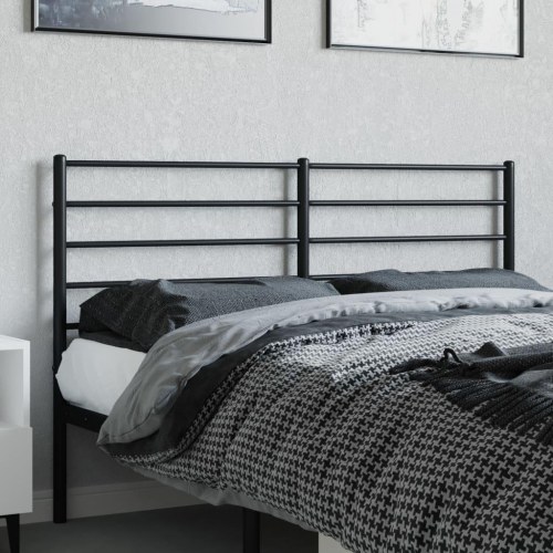 Sengegavl 150 cm metal sort