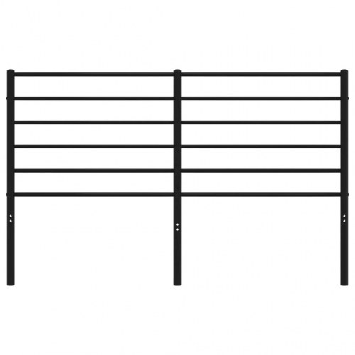 Sengegavl 150 cm metal sort