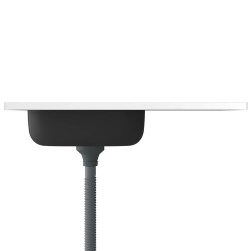 Køkkenvask med afløbssæt 800x600x155 mm rustfrit stål sølv