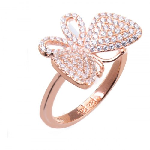Ring til kvinder 3R17S062RC, str. 6 - pink sterling sølv
