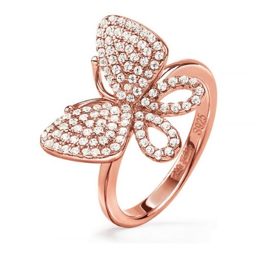 Ring til kvinder 3R17S062RC, str. 6 - pink sterling sølv
