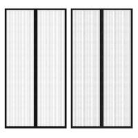 Dørgardin insektnet magnetisk 2 stk. 210 x 100 cm sort
