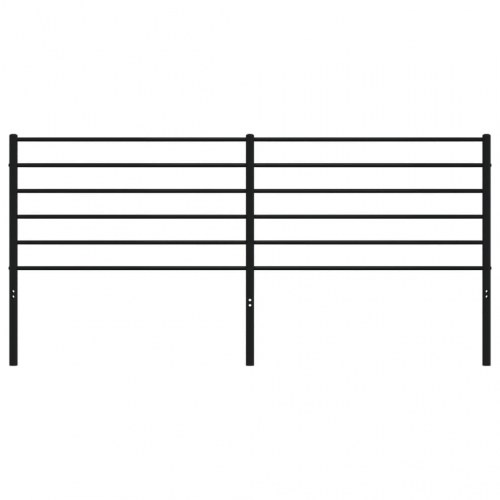 Sengegavl 180 cm metal sort