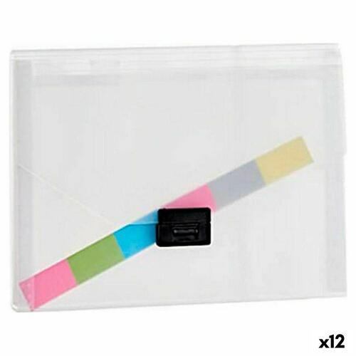 Dokumentmappe Sort Gennemsigtig A4 (25 x 3 x 33 cm) (12 enheder)