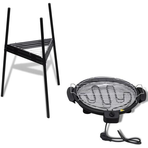 Elektrisk havegrill på stativ rund