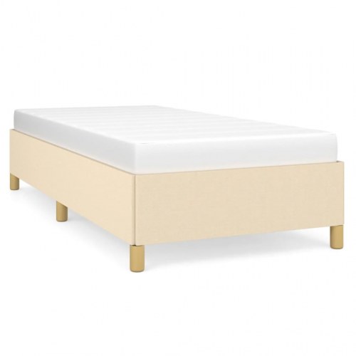 Sengeramme uden madras i stof 80 x 200 cm - cremefarvet