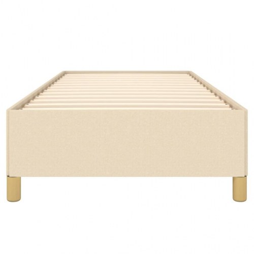 Sengeramme uden madras i stof 80 x 200 cm - cremefarvet