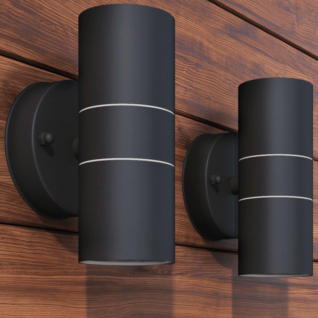 Udendørs LED væglamper 2 stk. rustfrit stål op/nedadvendt billede